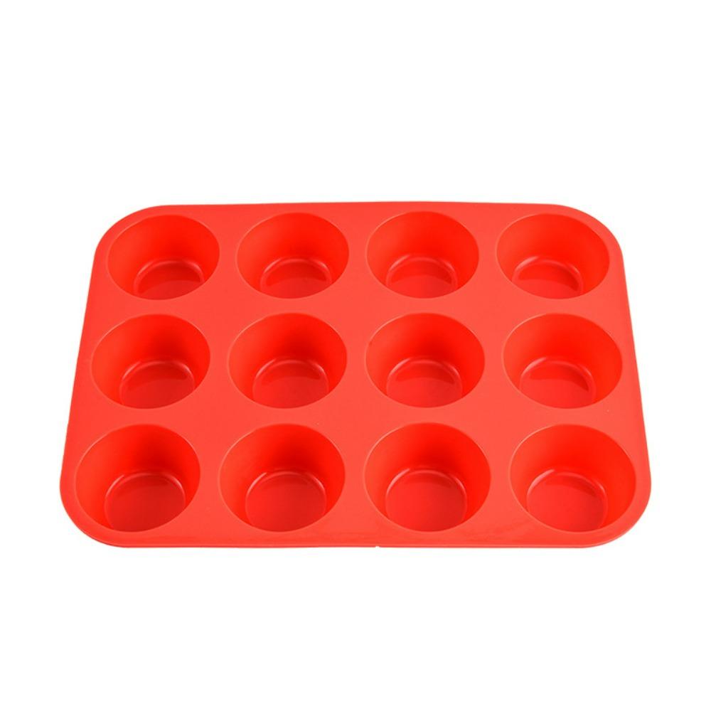 

Cake Silicone Mold Baking Tool Easy Release Baking Mod 12 Grids Round Food Grade Cake Mold Kitchen