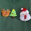 2025 Autumn/Winter Baby Christmas Knit Cotton Sweatshirt & Pants Set