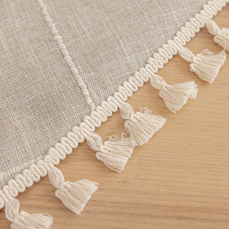 Waterproof, Dustproof, Wear-resistant, Non-slip Jacquard Round Tablecloth for Coffee Tables.