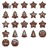 Festive Home Decor 3D Wooden LED Christmas Night Light, Hollow Carved Tabletop Seasonal with Warm Glow, Holiday And Office Decoration Light Lamp