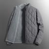 Casaco acolchoado de algodão masculino de alta qualidade para inverno, novo, leve e fino, gola alta, dupla face, casual, tamanho grande, acolchoado de algodão masculino