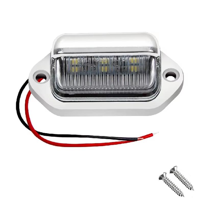 Feu De Plaque D'immatriculation Universel LED 12V-24V, Feu Arrière Pour Voitures, Camion, Remorques, Moto, Camping-car, Bateau