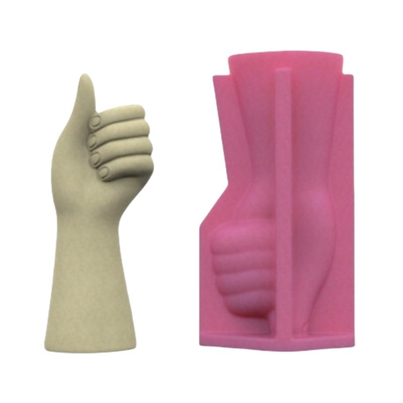 Handmade Concrete Molds Flowerpot Mold Gesture Shape Plant Pots Mold Pen Storage Holder Moulds Suitable for Crafting 1