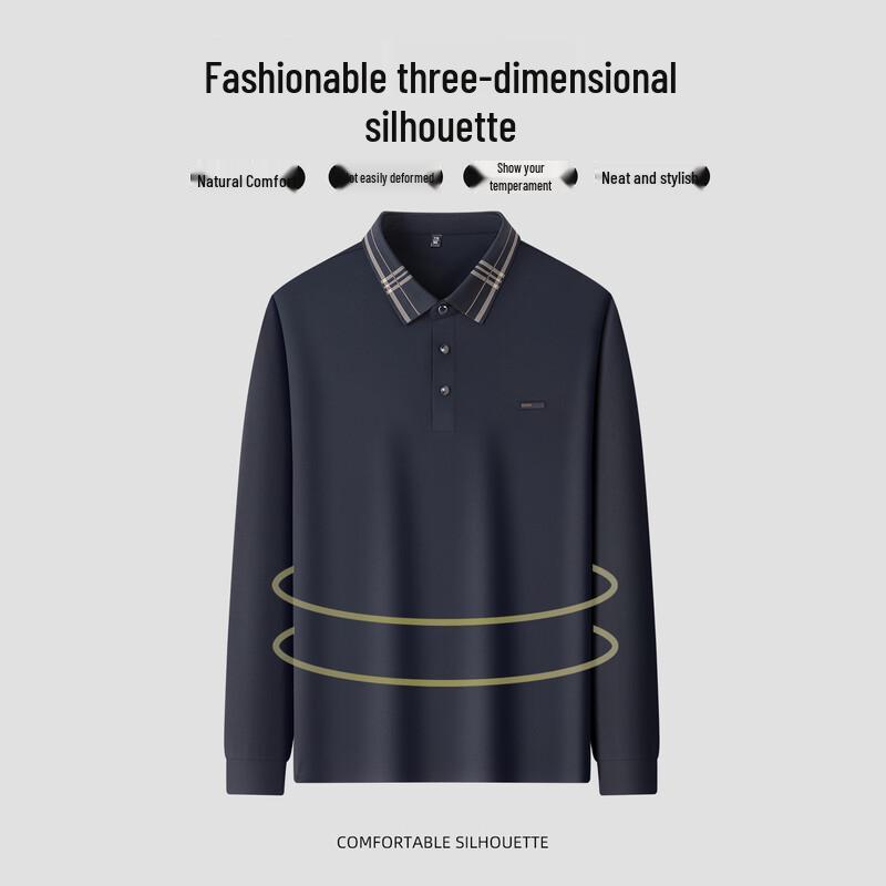 Dad Kangaroo Men's Long-Sleeve Autumn POLO Shirt