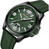 NAVIFORCE Analog Military Sports Watch Green Silicone Strap Unisex Waterproof