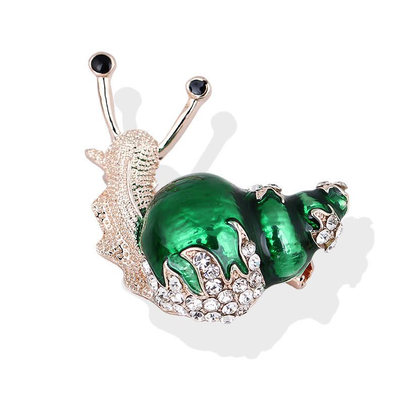 Animal Alloy Snail Brooch With Electroplated Finish For Women Fashion Accessory