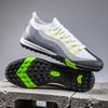 Five-sided high-rise indoor flat football shoes, suitable for men and women, with a non-slip design.