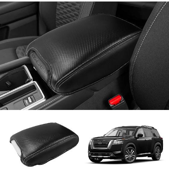 

2022 2023 2024 2025 2026 Pathfinder Center Console Cover for Nissan Pathfinder (S/SV/SL/Rock Creek/Platinum), Waterproof&Anti-Scratch Leather Armrest for Pathfinder