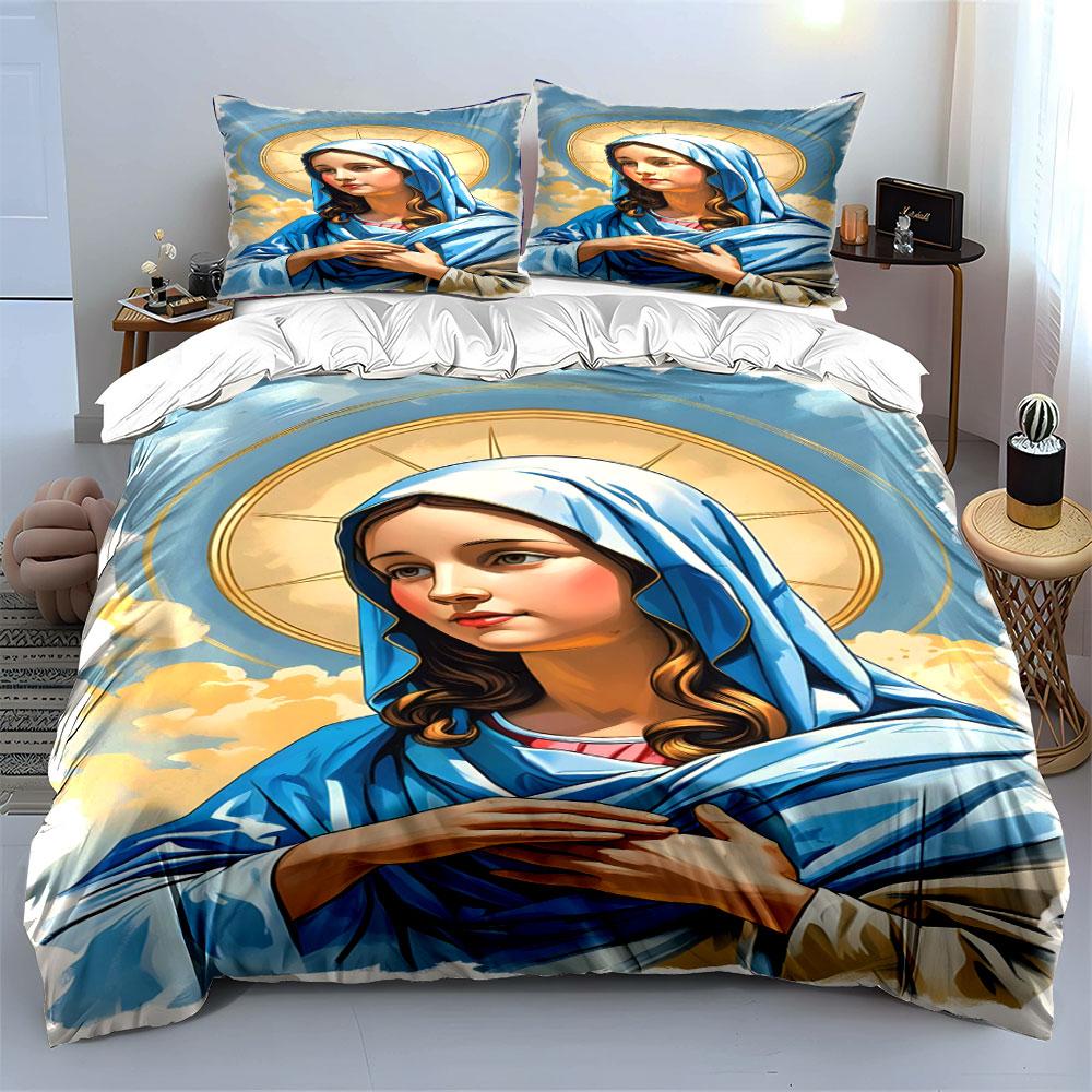 Religious figure with halo. Bedding sets Duvet cover sets Duvet covers Pillowcases(1 * Duvet Cover 2 * Pillowcases, without duvet insert)