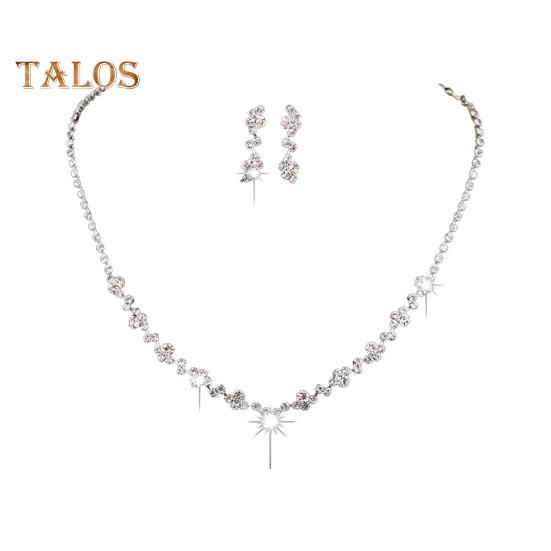 

1 комплект ожерелье серьги комплект ожерелье со стразами кисточки серьги выпускной свадьба вечеринка невесты симметричные висячие серьги официальные случаи комплект украшений на шею C