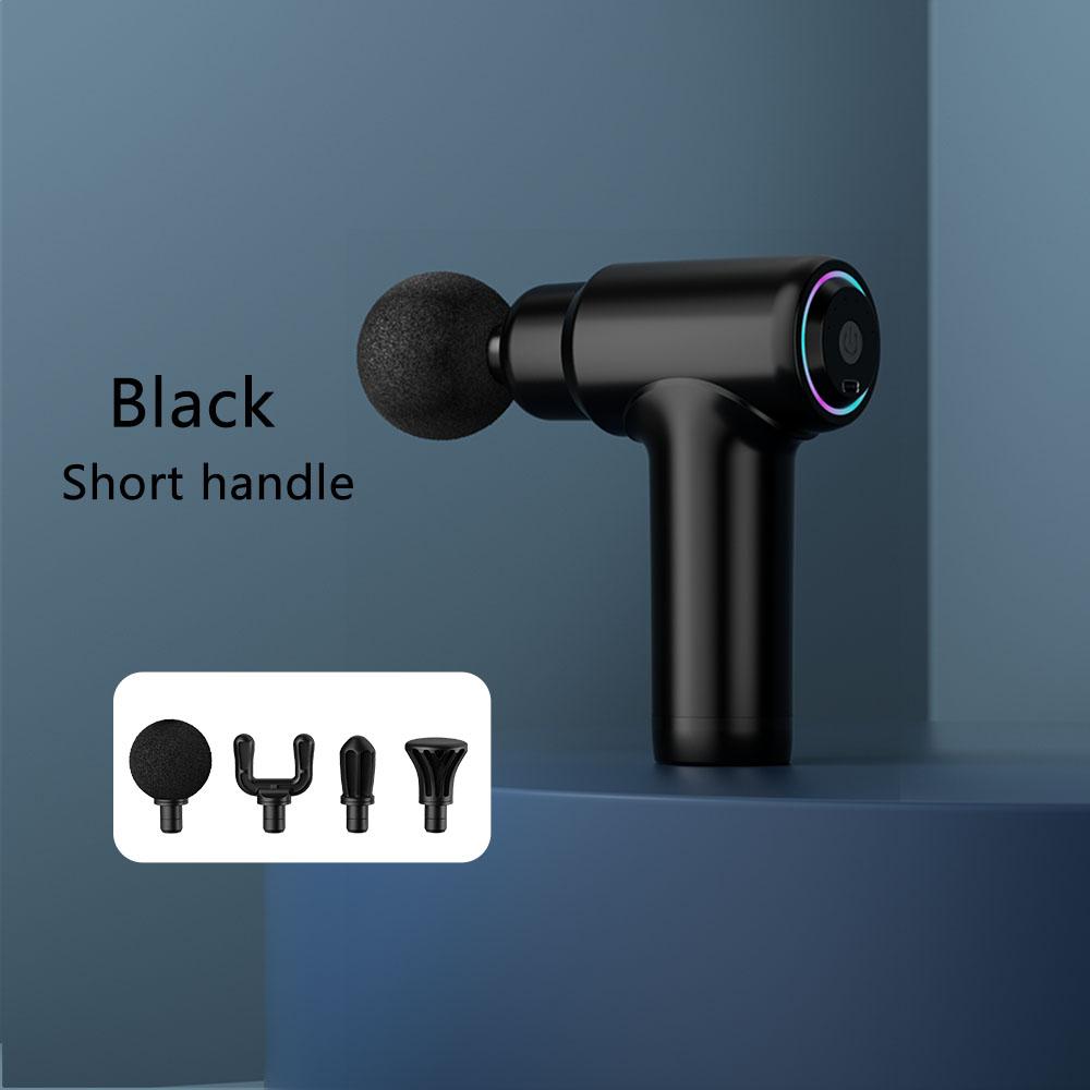 Portable Fascial Massage Gun Electric Percussion Pistol Massager Body Relaxation Massage Deep Tissue Replaceable Massage Head