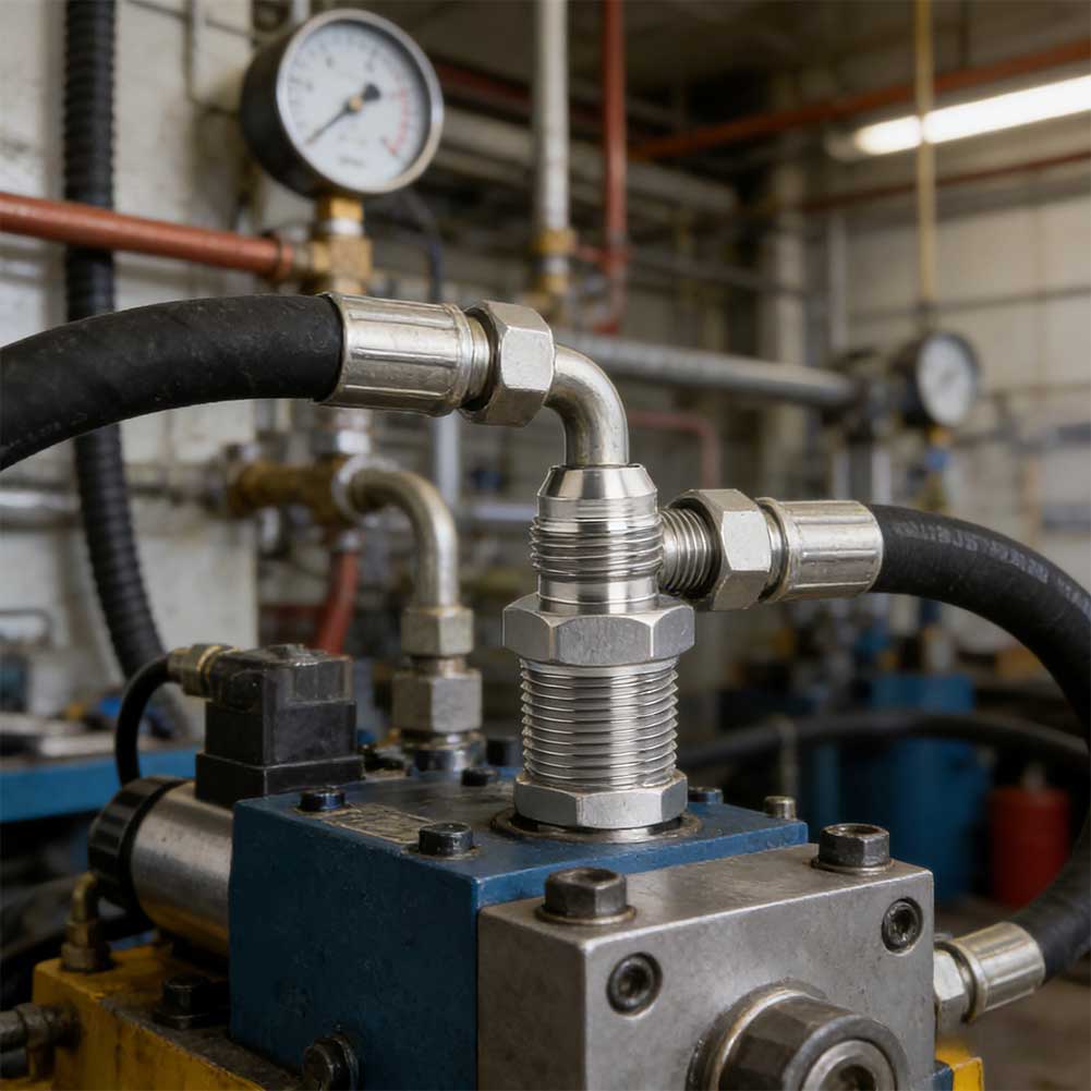 Hydraulic Hose Adapter 15 pcs 316L Stainless Steel JIC 37 Degree Flare Straight Flow Design for Pressure Stability