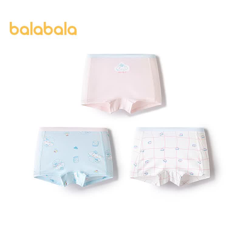 Balabala Girls' Cotton Underwear 3-Pack