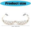 Crystal Eyeglasses Without Lens Half Frame Rhinestones Glasses Crystal V Frame Eyeglasses Face Jewelry Gifts Unisex