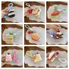Burger Funny Simulation Food Keychain Sandwich Bag Keyring Soft Cake Plush Pendant  Boys/Girls