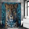 Cool Cheetah Shower Curtain, Bathroom Decorative Shower Curtain, Waterproof Shower Curtain with Hooks