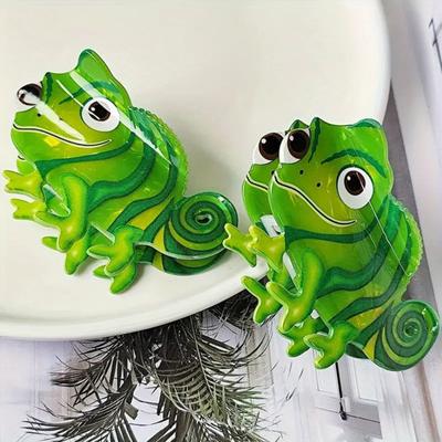 Acrylic Hair Claw Lizard Shaped Fade-Resistant Back Head Hair Clip Anti-slip Design Lightweight Comfortable Hair Claw