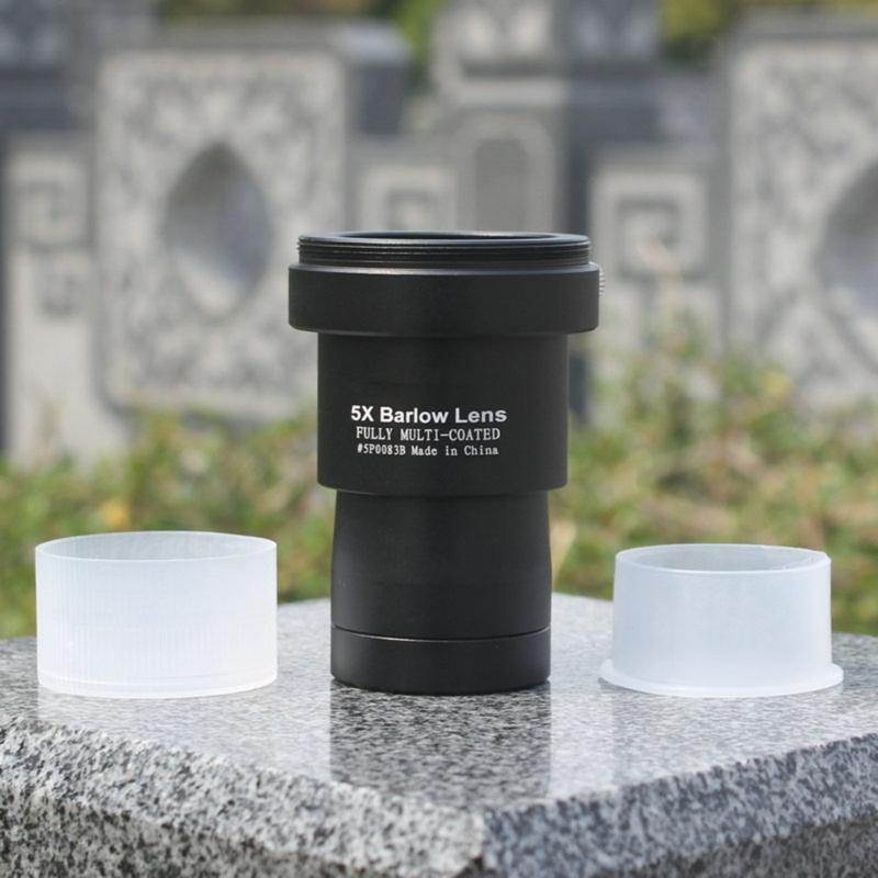 5Xs Barlow Lens 1.25" Metal Fully Coated Focal Length Extender for Astronomical Telescopes with Camera Thread Accessories