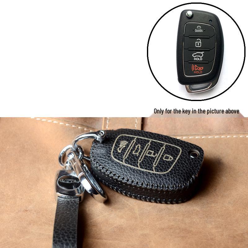 Real Leather Case for Modified Folding Keys: Compatible with Xiongbing Kia, Honda, Toyota, Iron General Remotes