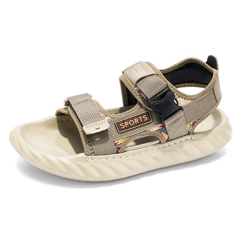 Fashion Summer Adolescent Flat Bottomed Soft Comfortable Quality Fashionable Leisure Sandals Men's Ventilation Non-slip Outdoor Sandals