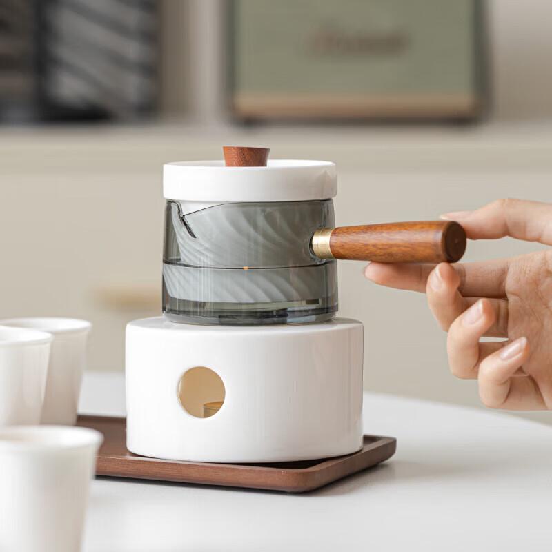 Mùyī Jade-Inspired Ceramic Side-Handle Tea Set