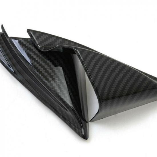 Carbon Fiber 2X Front A-Pillar Triangle Cover Trim For Mazda CX-5 CX5 2017-2022