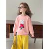 Brand Foreign Trade Korean Style Children's Clothing 2026 Autumn and Winter Children's Sports Sweatshirt with Fleece Cartoon Rabbit Design for Girls