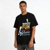 Retro Roller Skate Fun Print Casual T-Shirt Put Joy On Your Feet Pure Cotton T-shirt