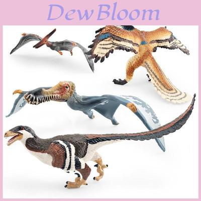 Realistyczny model desktopowy z epoki jurajskiej Archaeopteryxa, pterozaura i dromeozaura z oszałamiającym detalem