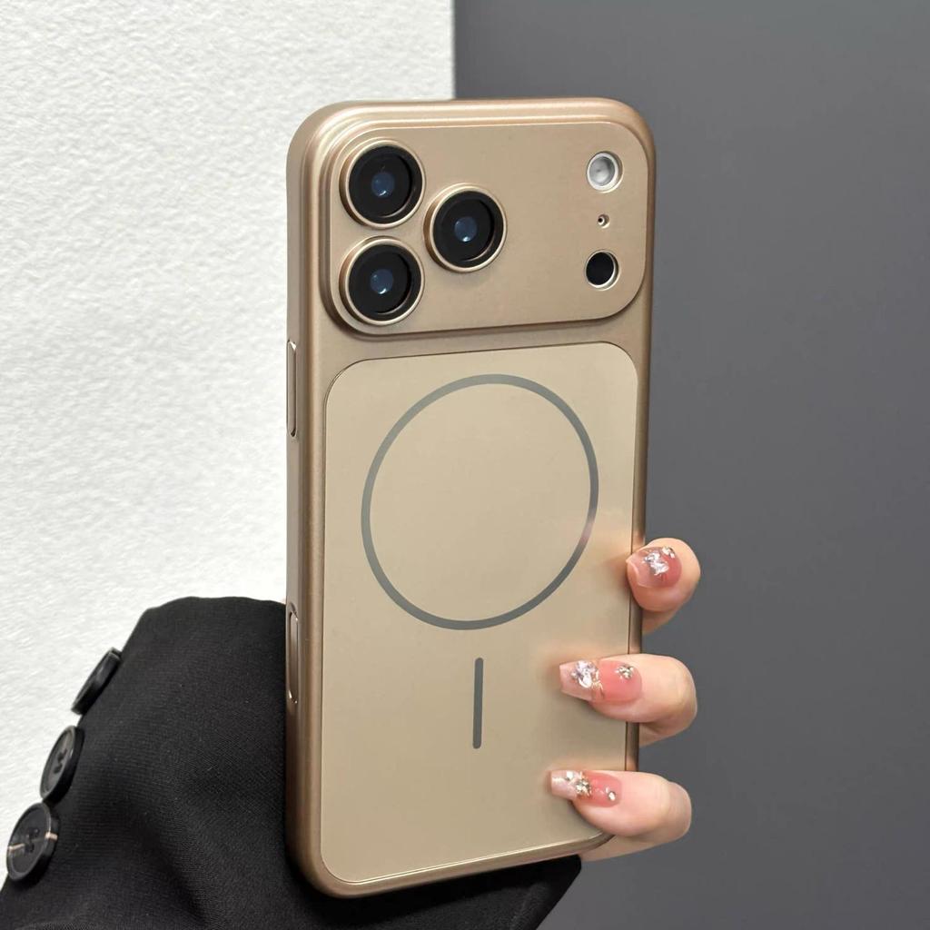 iPhone17 Pro Max Electroplated Magnetic Case with Full Coverage Lens Protection for Apple 16PM Instantly Converts to 17.