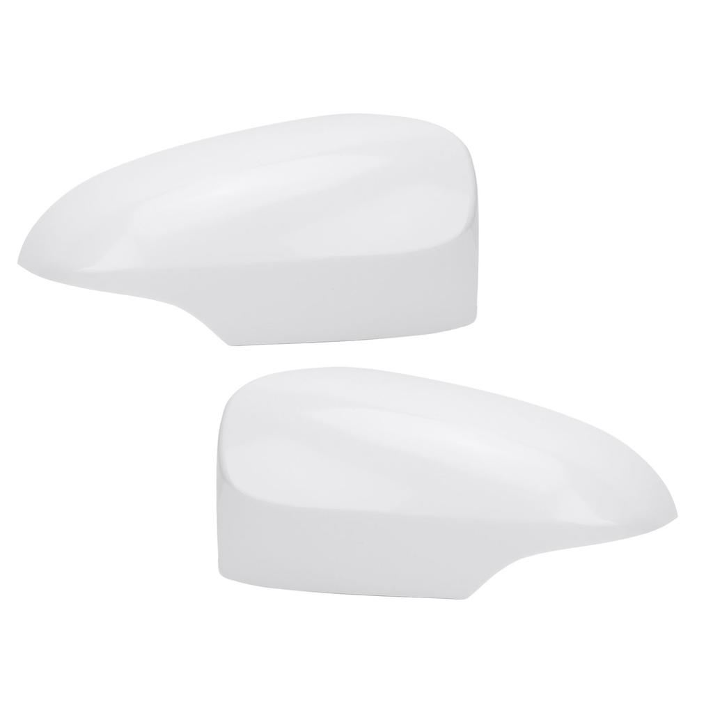 Outer Mirror Cover Weather Resistant Shockproof Sporty White Outer Rearview Wing Mirror Cap for Vehi