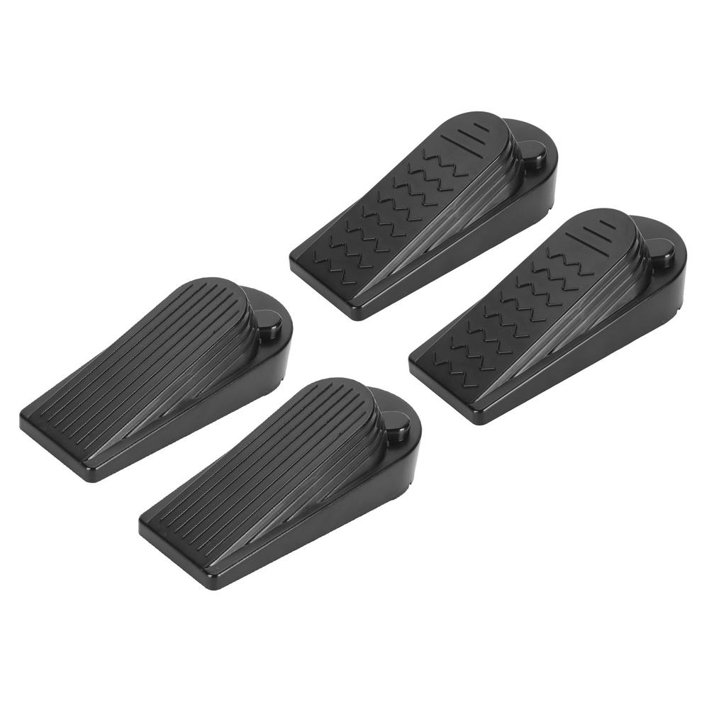 2 Sets Door Stoppers Prevent Collision Minimalist Black Heavy Duty Stackable Door Stops with Base Fo