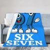 67 Six Seven 6-7 Funny Italian Brainrot Kids Gaming Meme Flannel Throw Blanket Blankets for Bed Outdoor Soft Bedding Throws,