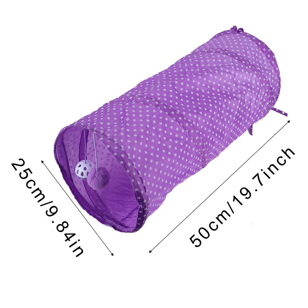 Foldable Cat Dot Tent   Tunnel Bed Toy Interactive Playing Toys Hide Tunnel (Orange)