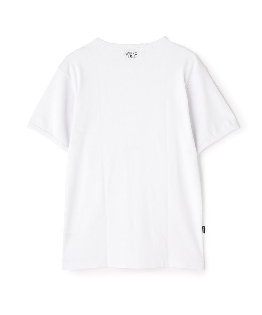 AVIREX DAILY RIB CREWNECK TEE 6143502 Men's S White