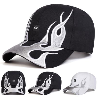 Chapéu de Baseball Hip Hop GAT Bordado Letras Chamas Unissex Bonés de Personalidade Primavera Outono Chapéus de Lazer ao Ar Livre Acessórios de Viagem para Mulheres Homens