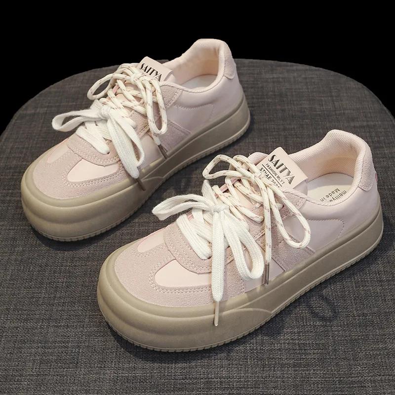 Luxury Retro Light Women's Board Shoes Designer Platform Casual Sneakers for Women Fashion Soft Sole Sports Ladies Shoes