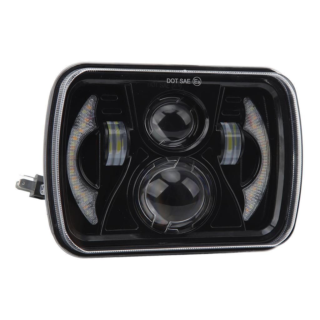 Car Square Headlight LED DRL Headlamp Turn Signal Water Resistant High Transmittance Light 12 to 48V