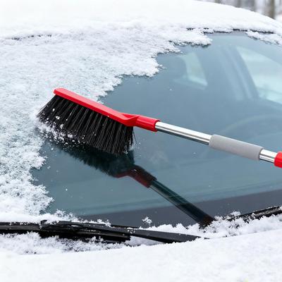 1 Stück Winter Auto Windschutzscheiben Schneeentfernungswerkzeug - Abnehmbare 2-in-1 Bürste & Schaber, Eis kratzen & Schnee fegen Zubehör