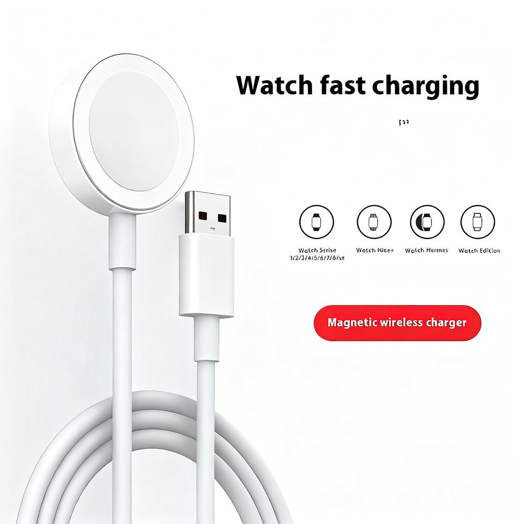 New Magnetic Wireless Fast Charger USB/Type C Charging Cable Dock For Apple Watch Series 10 9 8 7 6 5 4 3 2 Ultra Edition iWatch