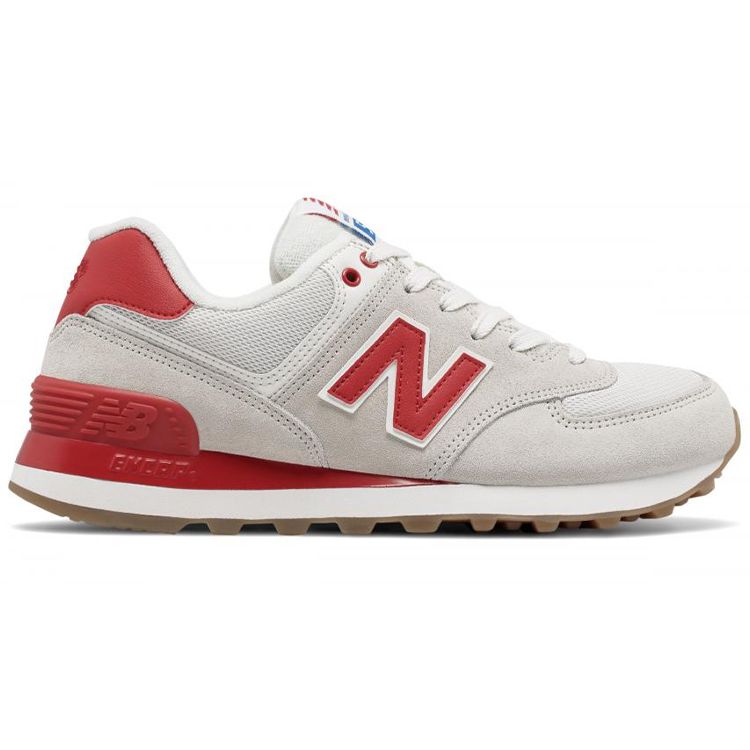 New Balance 574 Grau Rot Damen WL574RSA