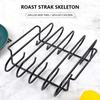 BBQ Rib Rack Stand Anti-Corrosion Iron Roasting Stand Holds for Smoker and Grill