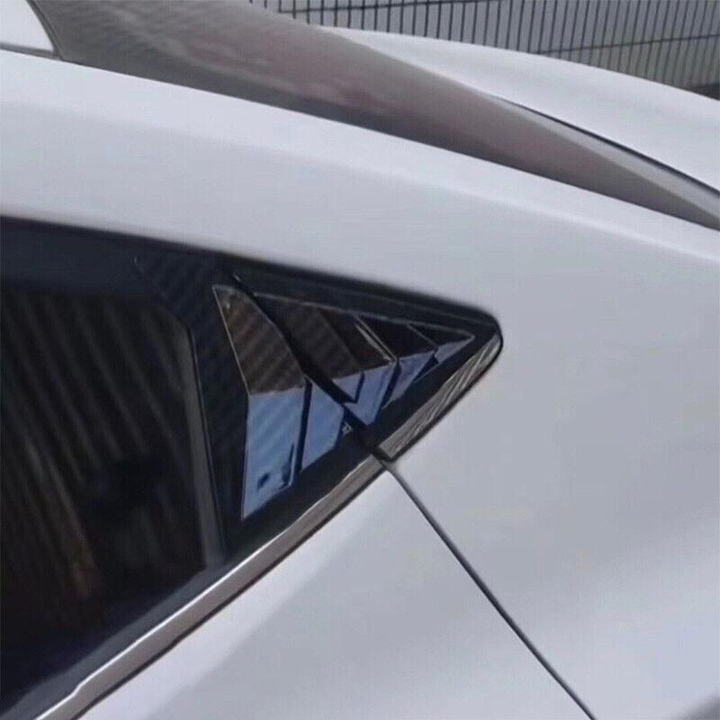 For Hyundai Elantra Avante Sedan 2011-2015 ABS Carbon Fiber Window Quarter Louver Shutter Cover Car Rear Side Vent Scoop Trim