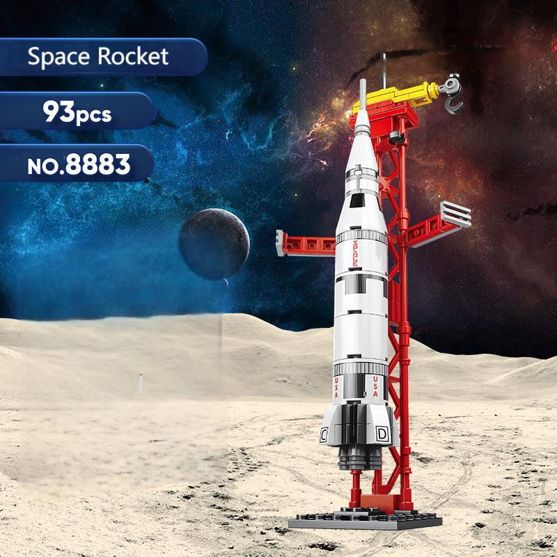 MOC Aerospaces Building Blocks Model Manned Rocket Craft Launch Center Space Spacecrafts Aviation City Bricks Kits Sets Ideas