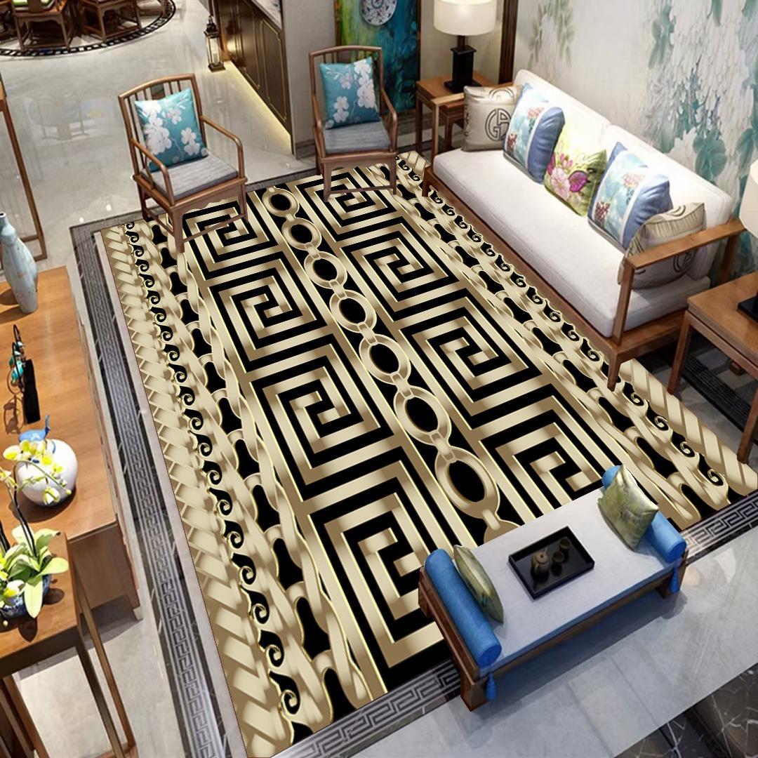 

Ковер в европейском стиле люкс для гостиной, дивана, спальни, прикроватный, для кабинета, кухни, прихожей, нескользящий, современный, модный, декоративный мат 40x60cm