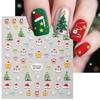1Pcs 5D Gingerbread Man Snowflake Nail Stickers Christmas Pine Tree Cake Self-Adhesive Nail Decal Winter Diy Manicure Supplies