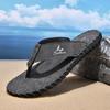 Plus size New Arrival Summer Men's Flip Flops Handmade Leather Slippers Lightweight Casual Beach Slippers For Indoor Outdoor Sandals