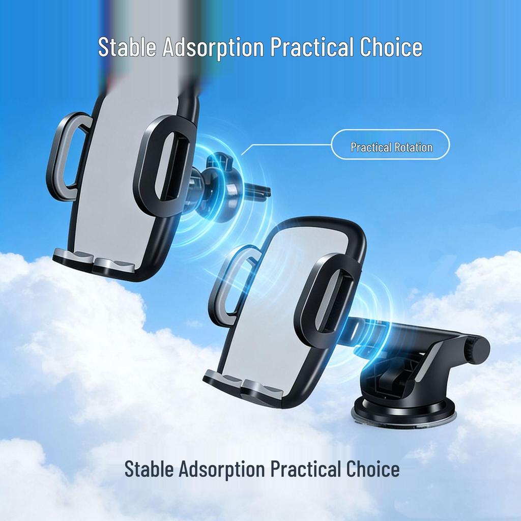 Traceless Nano Suction Retractable Universal Car Phone Holder
