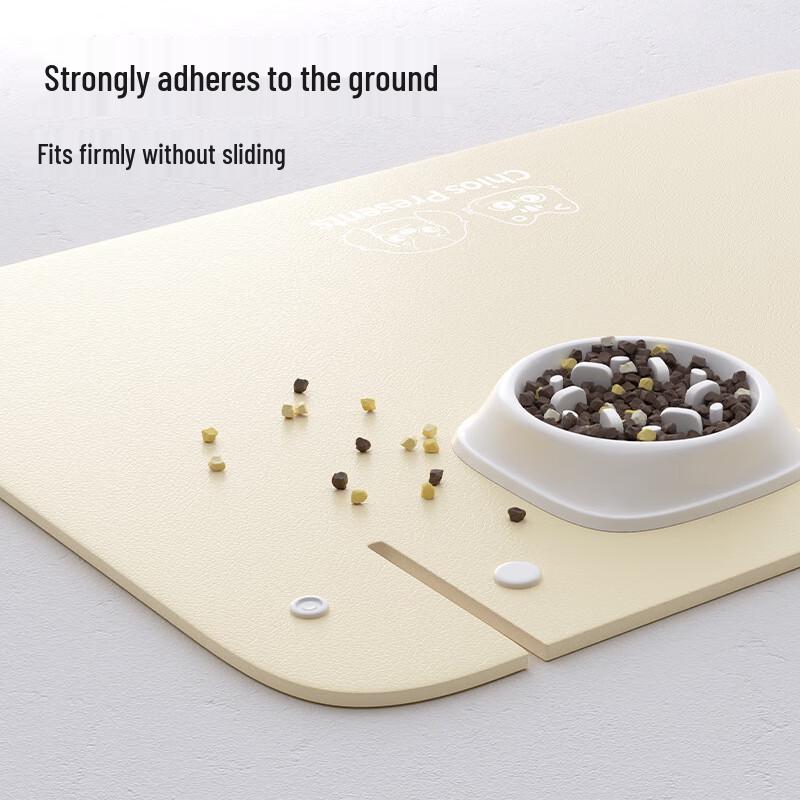 Leather Semi-Enclosed Pet Food Mat