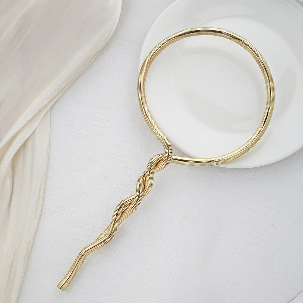 Premium Niche Exaggerated Creative Trend Snake Bone Chain Winding Collar Alloy Material Necklace Jewelry